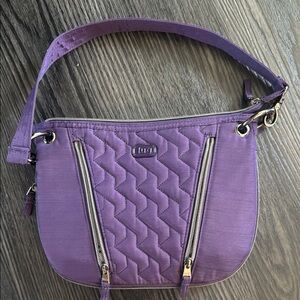 lug Purple Quilted Shoulder Bag